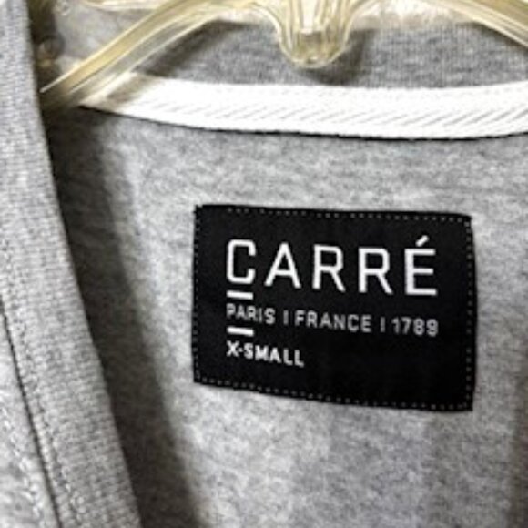Carré Paris Gray Marle short sleeved t-shirt with white stripe NWT Men's Size XS - Picture 5 of 6